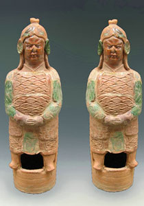 生動(dòng)的宋三彩陶俑